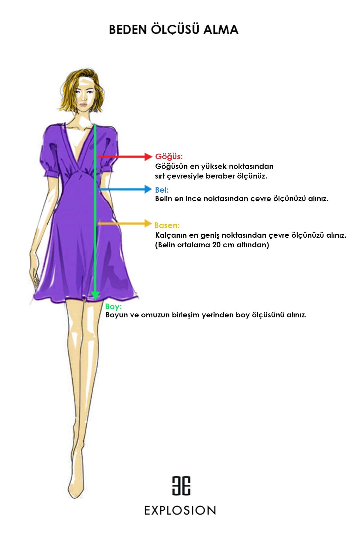 Lastik Detaylı Garnili Pantolon