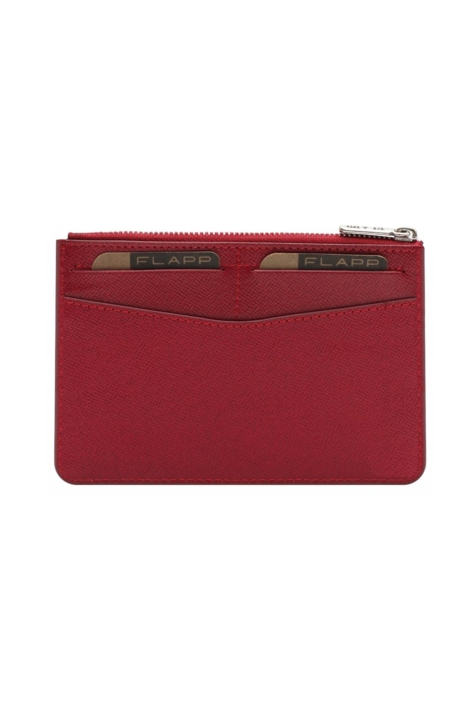 Flapp Deri Desenli Bordo Rfıd Korumalı Engelleyici Fermuarlı Bozukpara Gözlü Çanta Cüzdan