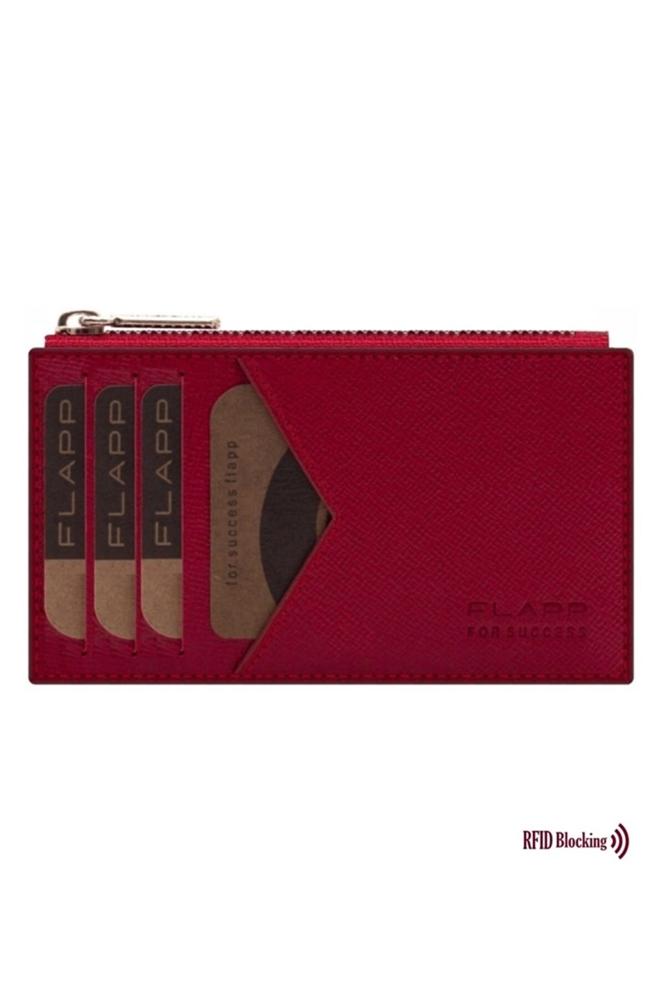 Flapp Desenli Bordo Rfıd Engelleyici Fermuarlı Bozukpara Gözlü Unisex Çanta Cüzdan