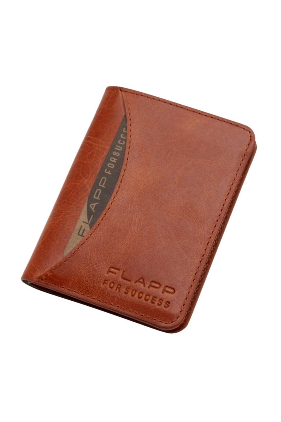 Flapp Hakiki Crazy Taba Deri Rfıd Korumalı Unısex Cüzdan Kartlık