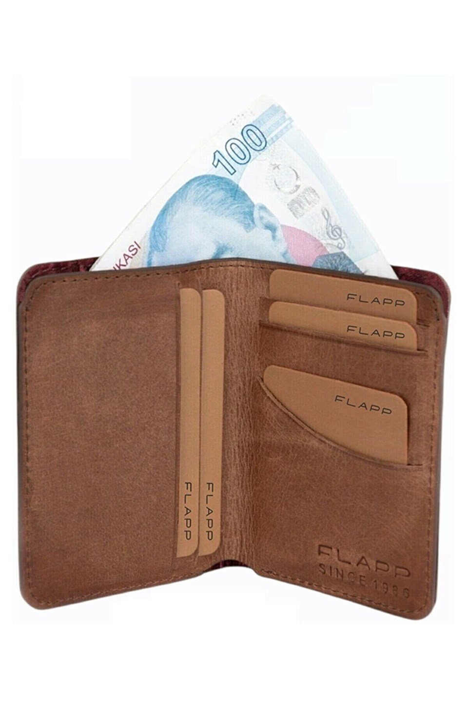 Flapp Hakiki Deri Crazy Kahve Mini Kartlık