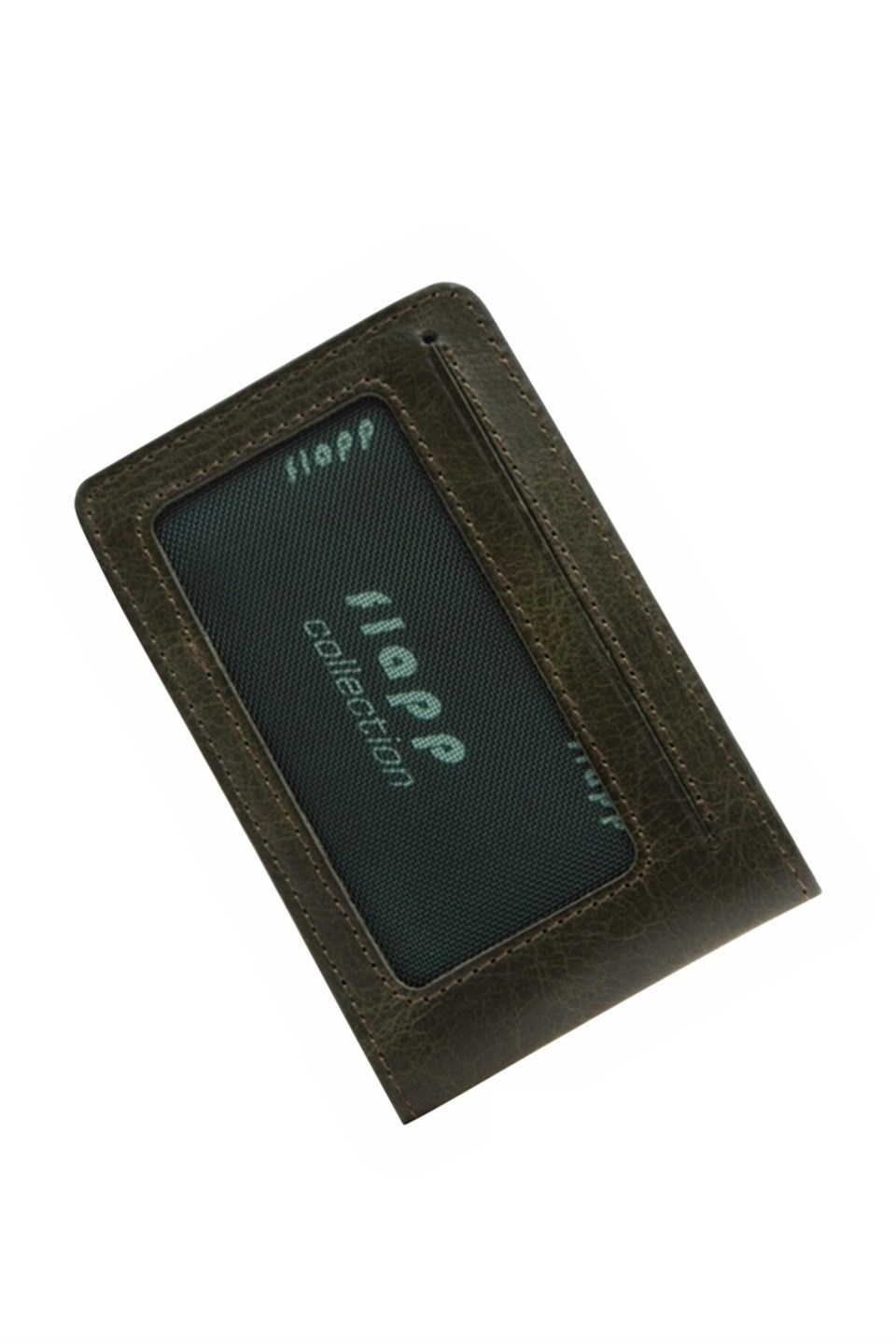 Flapp Hakiki Deri Crazy Yeşil Cüzdan Kartlık