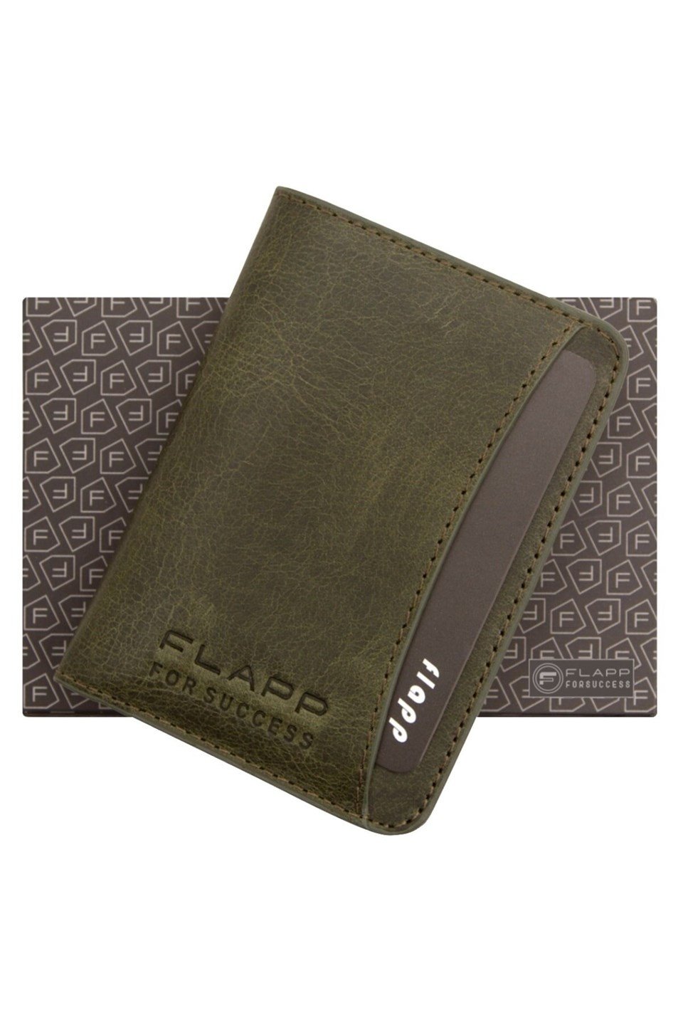 Flapp Hakiki Deri Crazy Yeşil Mini Kartlık