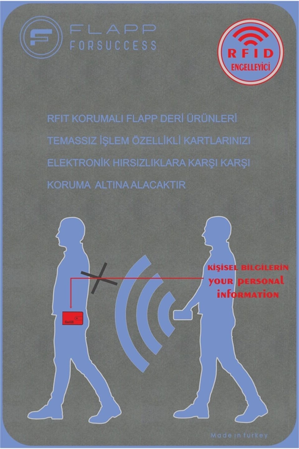 Flapp Hakiki Deri Crazy Yeşil Rfıd Korumalı Cüzdan Kartlık