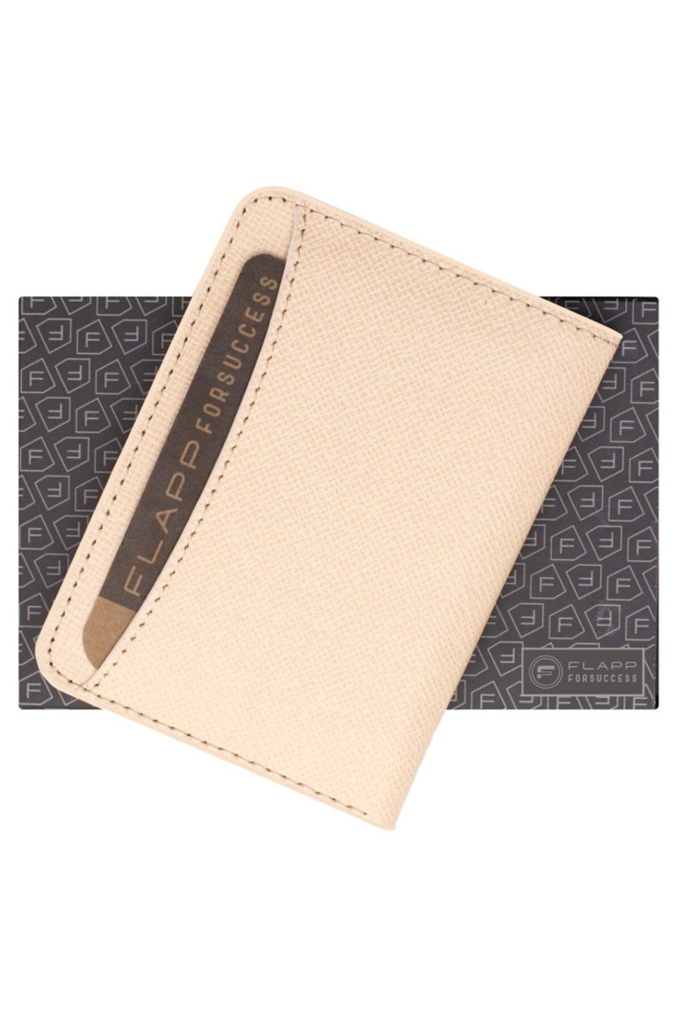 Flapp Hakiki Deri Desenli Açık Pembe Rfıd Engelleyici Korumalı Mini Cüzdan Kartlık