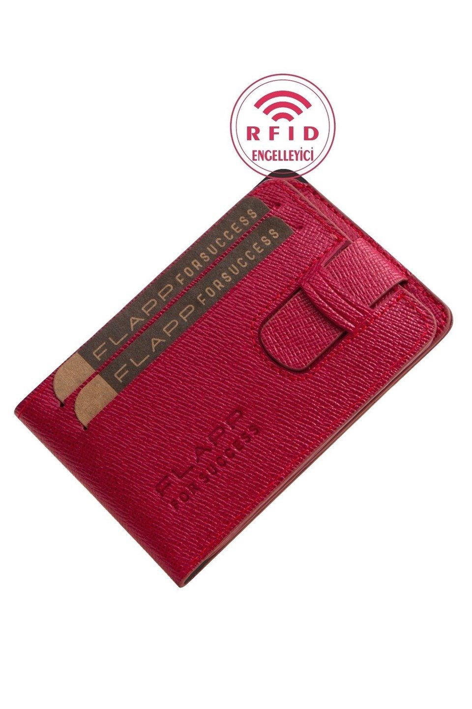 Flapp Hakiki Deri Desenli Kadın Cüzdan Kartlık