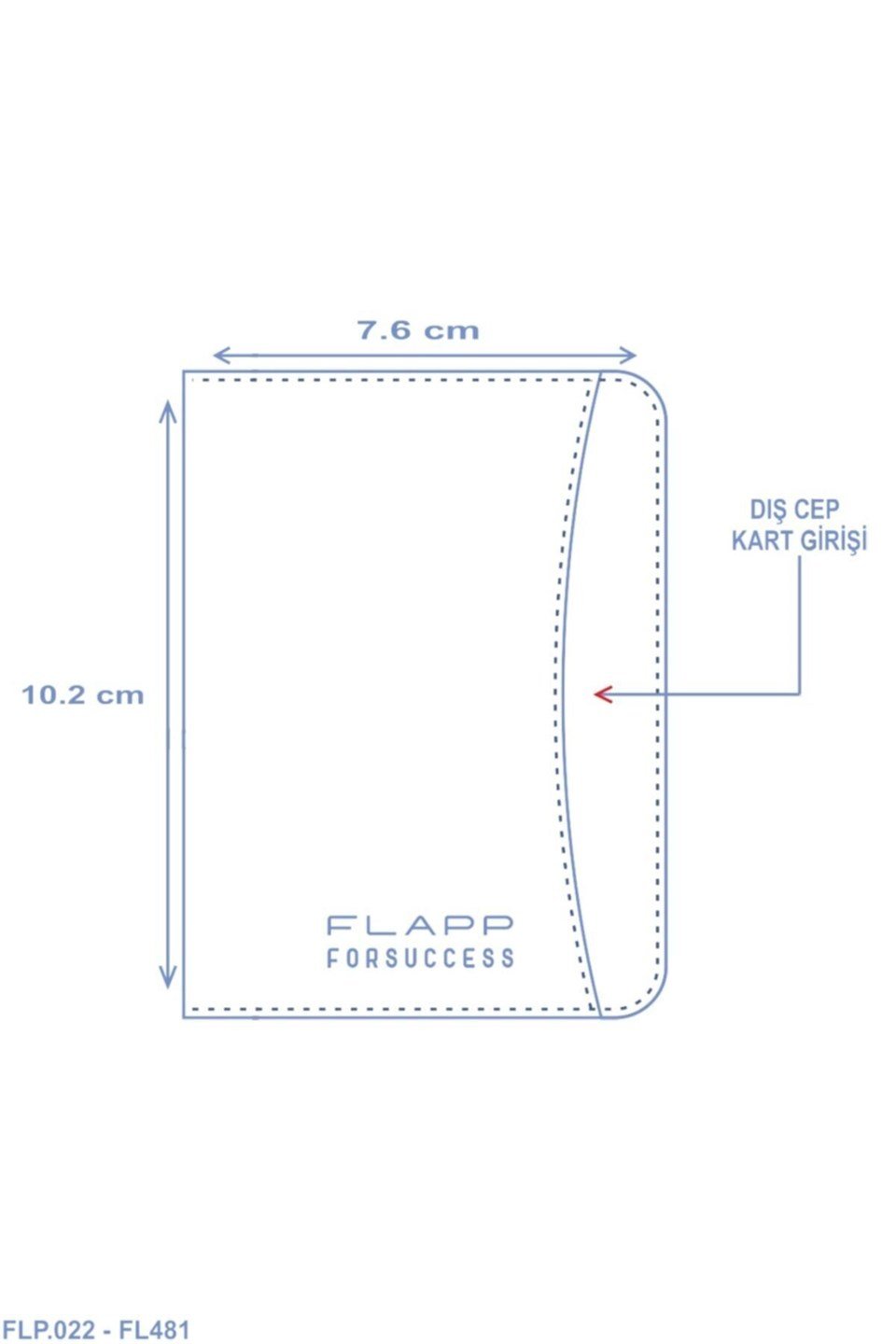 Flapp Hakiki Deri Desenli Mavi Rfıd Engelleyici Korumalı Mini Cüzdan Kartlık