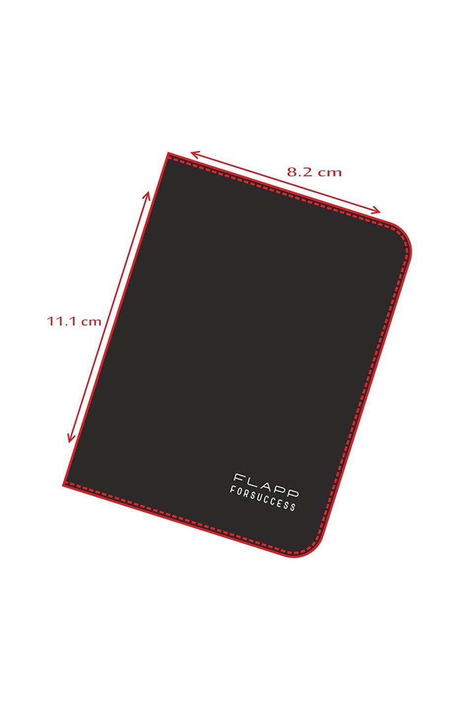 Flapp Hakiki Deri Kırmızı Kenar Boyalı Dikey Cüzdan