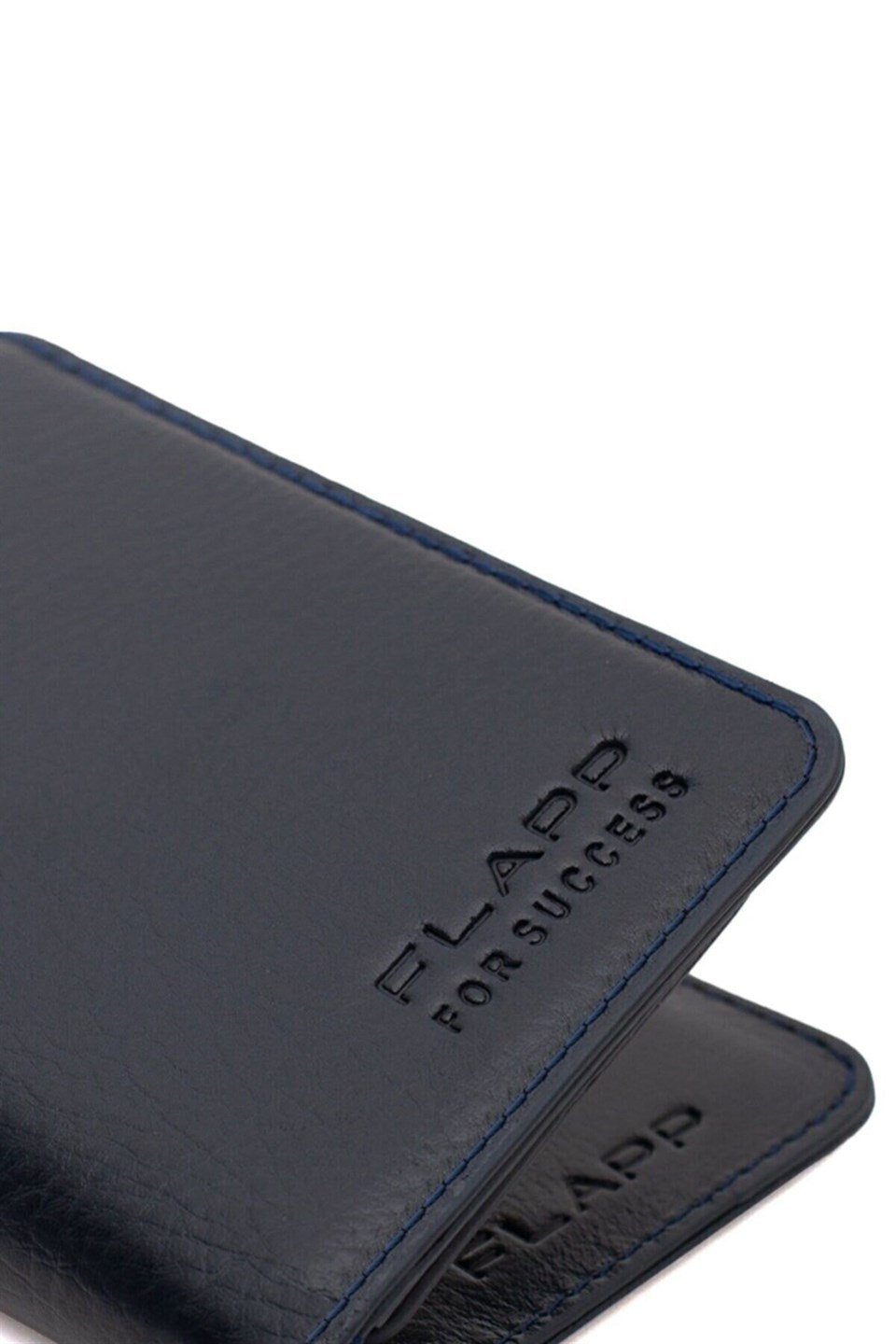 Flapp Hakiki Deri Lacivert Dikey Cüzdan