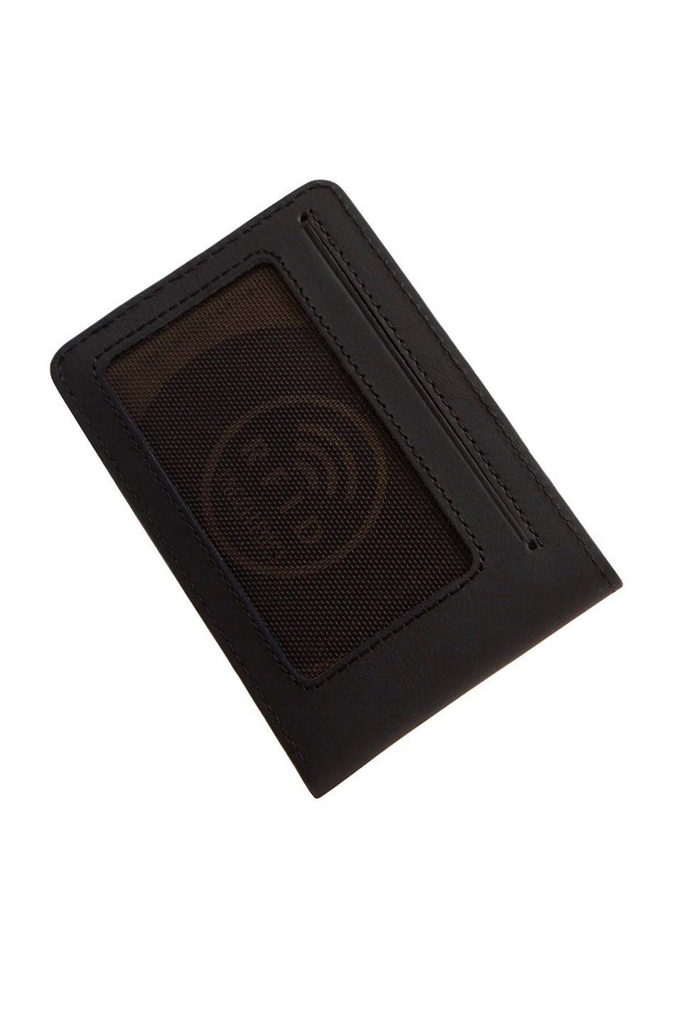 Flapp Hakiki Deri Mat Siyah Unisex Cüzdan Kartlık