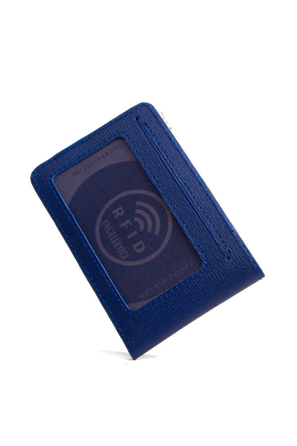 Flapp Hakiki Deri Mavi Unisex Kartlık Cüzdan