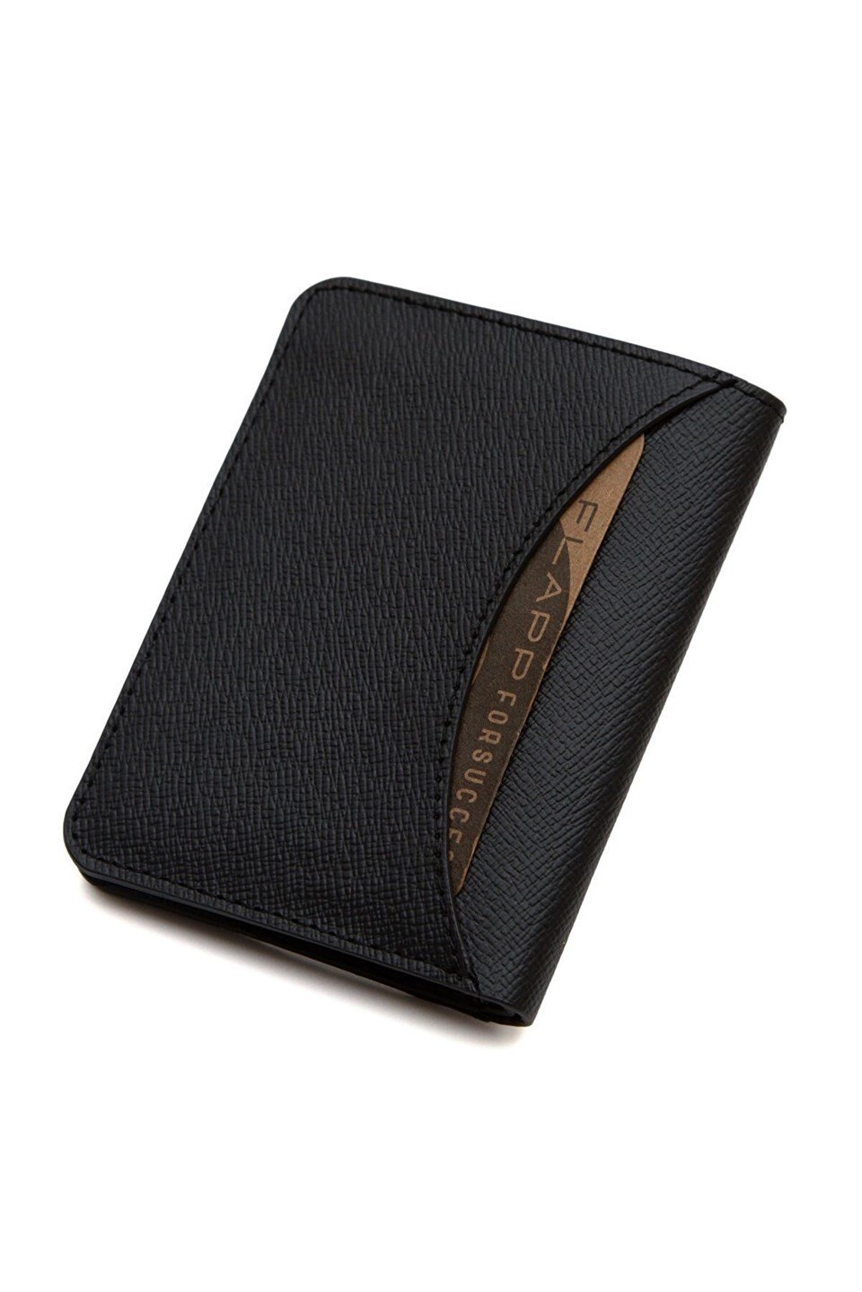 Flapp Hakiki Deri Siyah Desenli Rfıd Korumalı Unısex Cüzdan Kartlık