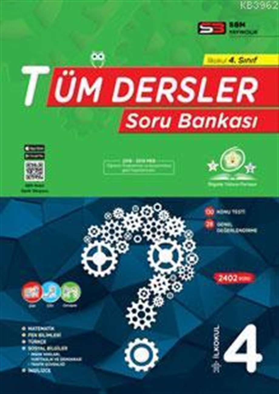 SBM Yayınları 4. Sınıf Tüm Dersler Soru Bankası SBM 