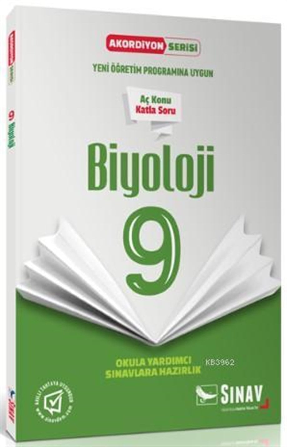 Sınav Dergisi Yayınları 9. Sınıf Biyoloji Akordiyon Serisi Aç Konu Katla Soru Sınav Dergisi 