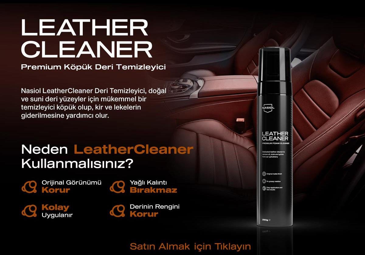 NASİOL LEATHER CLEANER PREMİUM KÖPÜK TEMİZLEYİCİ 250 GR.
