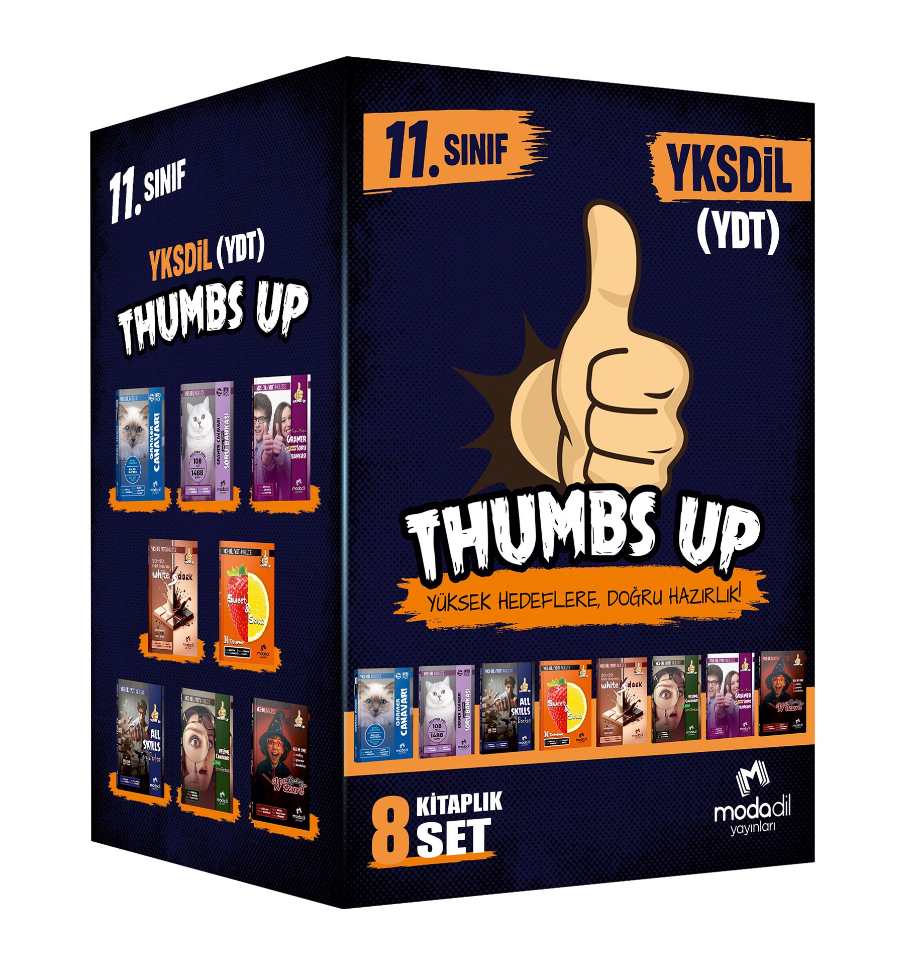 11. Sınıf SetleriYKSDİL (YDT) - THUMBS UP (11. Sınıf Kitap Seti)MODADİL Yayınları