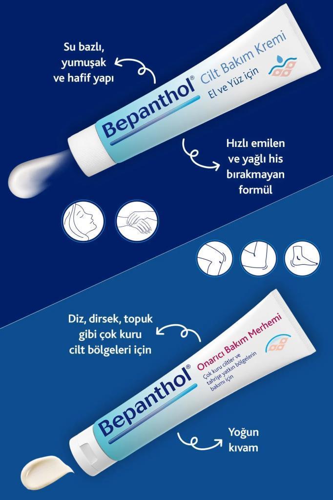 Bepanthol Derma Onarıcı Bakım Merhemi 50 gr+Cilt Bakım Kremi 50 gr Avantajlı Paket