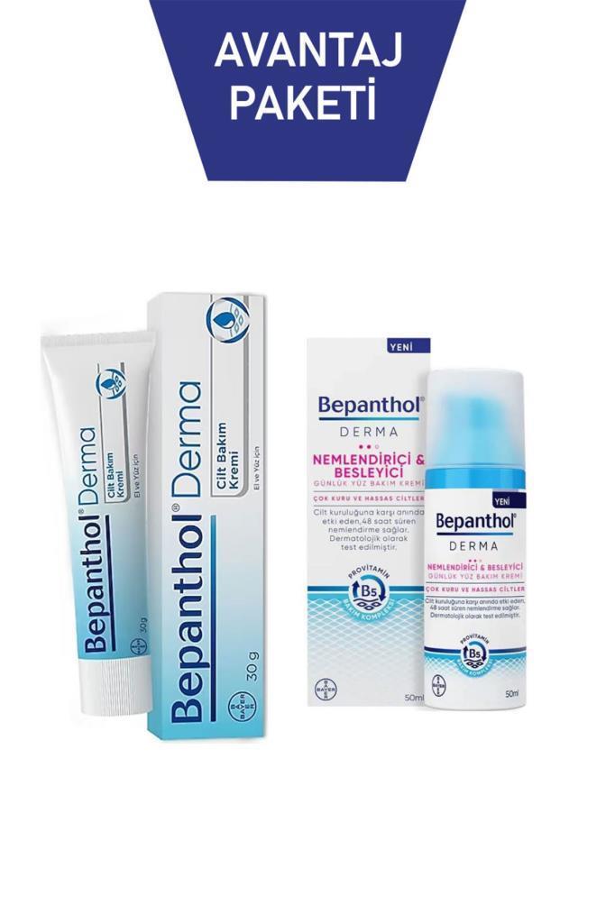 Bepanthol Nemlendirici Yüz Kremi 50 ml+Cilt Bakım Kremi 30 gr Cilt Bakım Seti