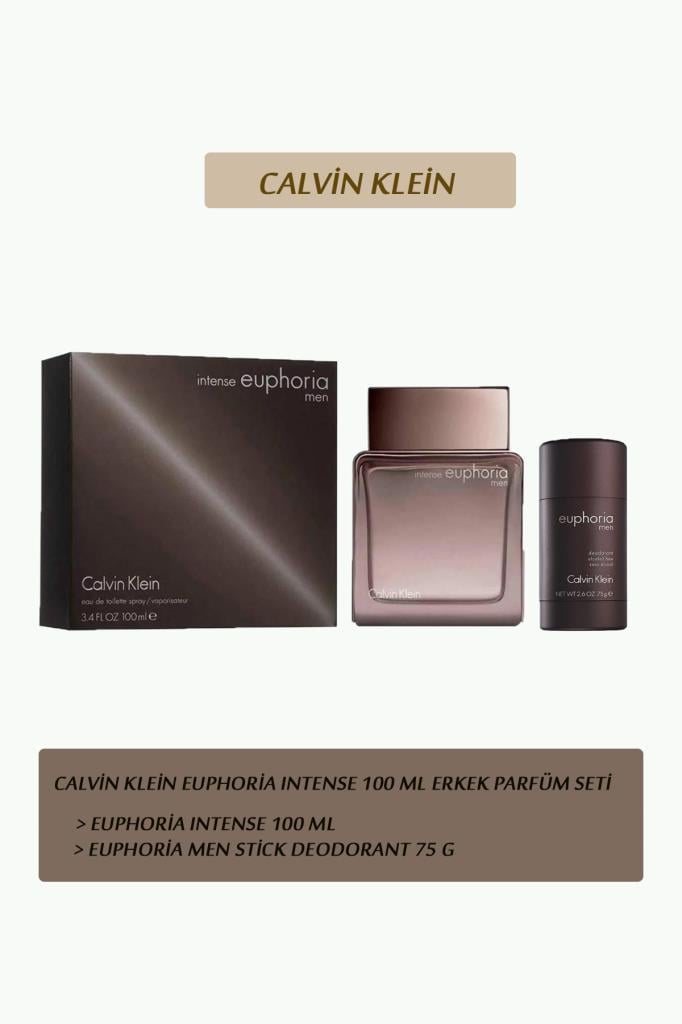 Calvin Klein Euphoria Intense EDT 100 ml Erkek Parfüm Seti 
