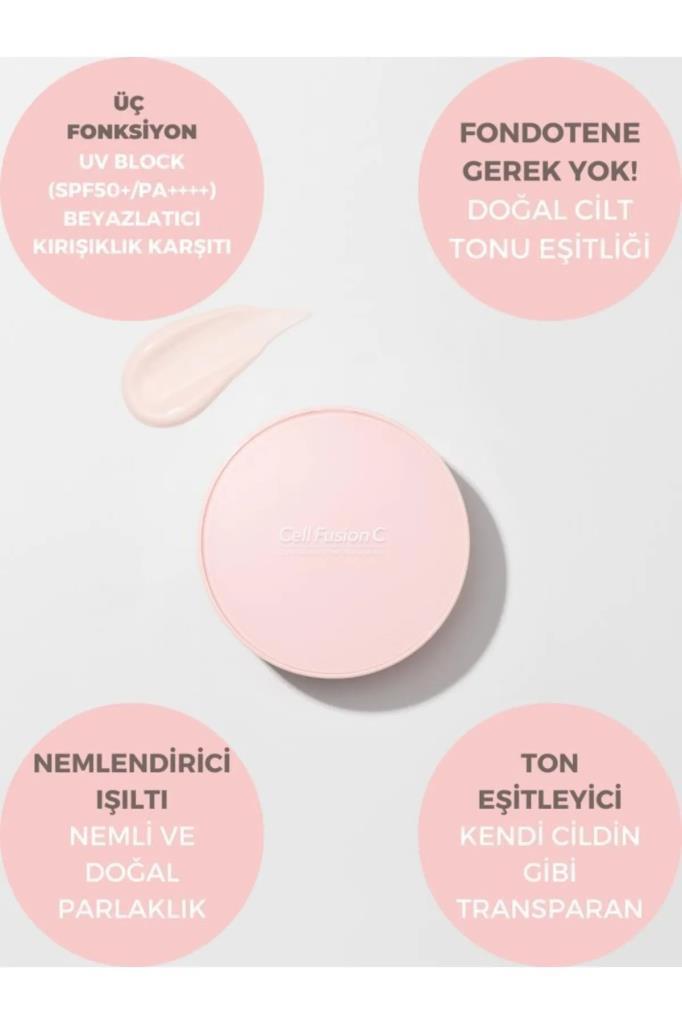 Cell Fusion C Toning Sun Cushion SPF50+ 13 gr Renkli Güneş Koruyucu