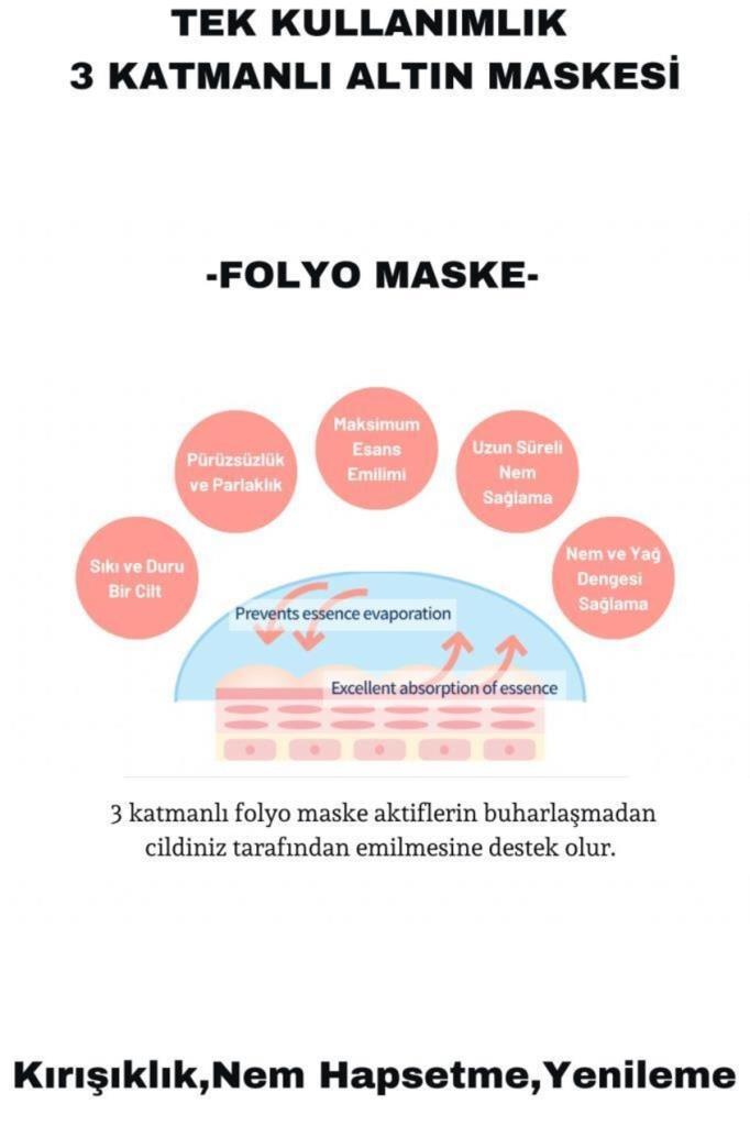 Dermal Gold Flash Foil Göz Maskesi 4 Gr