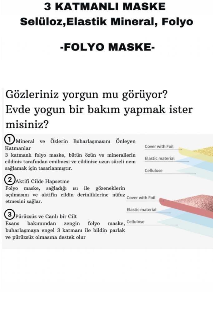 Dermal Gold Flash Foil Göz Maskesi 4 Gr