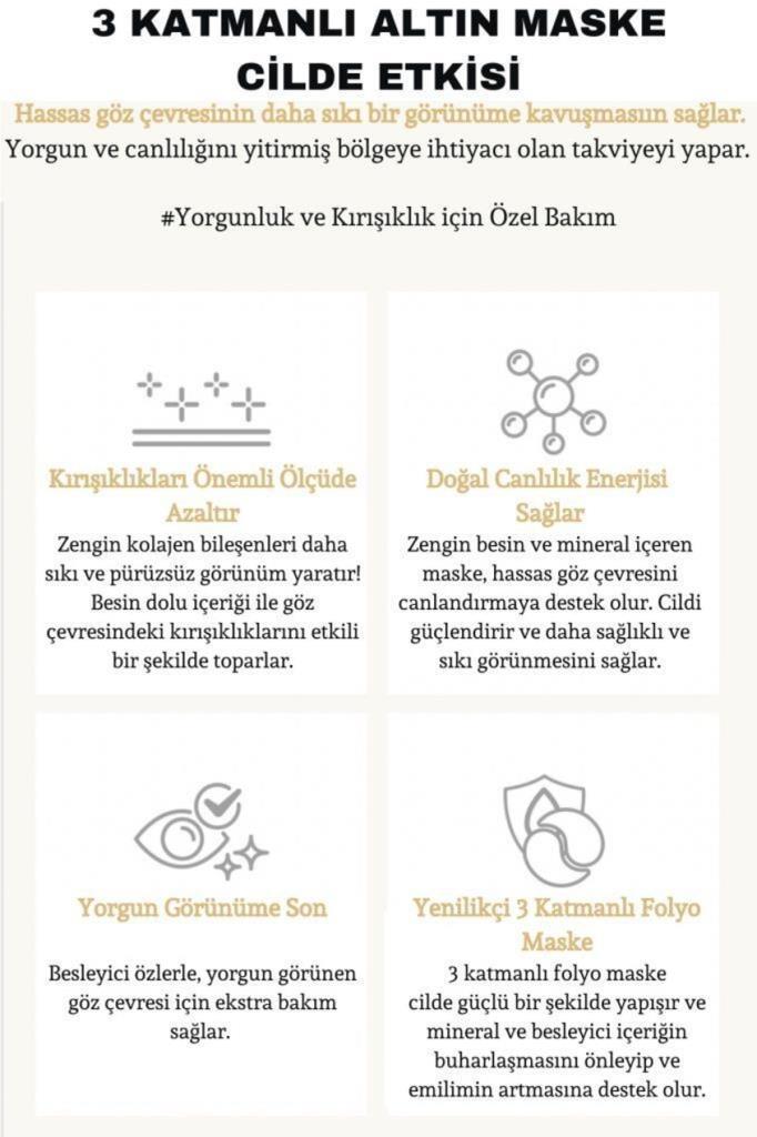 Dermal Gold Flash Foil Göz Maskesi 4 Gr