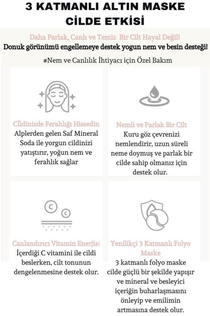 Dermal Rose Gold Glitter Foil Göz Maskesi 4 Gr