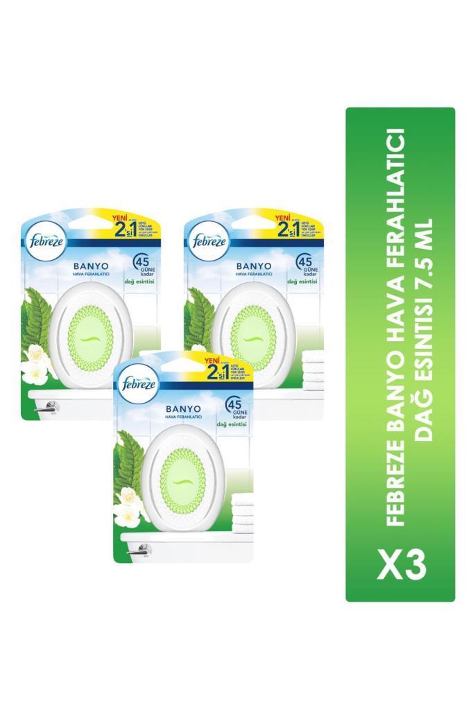 Febreze Banyo Hava Ferahlatıcı Dağ Esintisi 7.5 ml X3