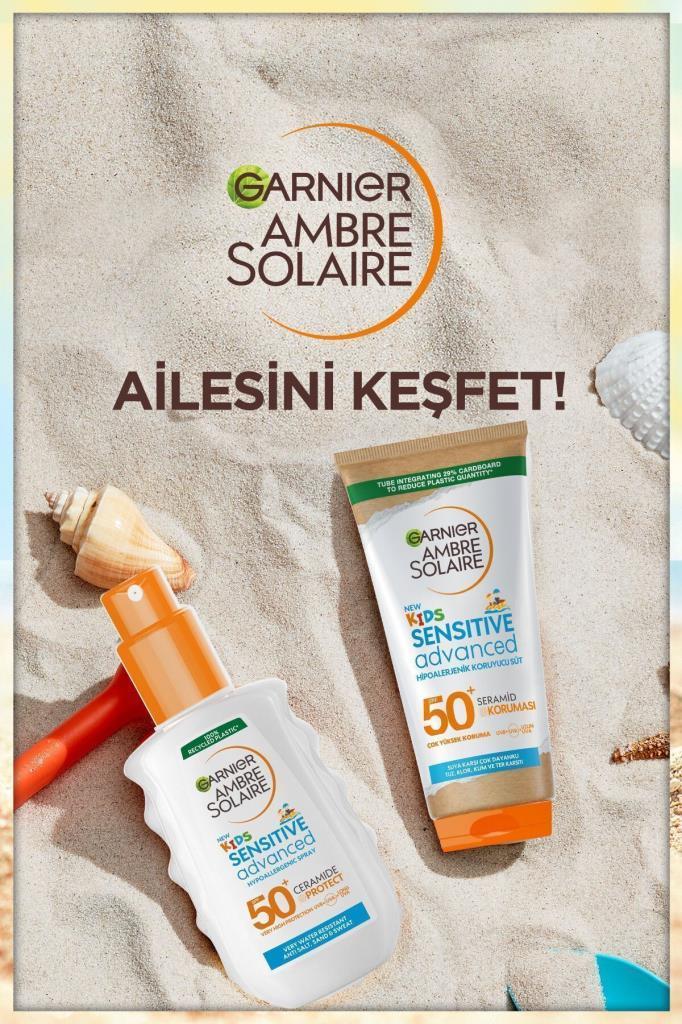 Garnier Ambre Solaire Kids SPF50 Sensitive Advanced 150 ml Güneş Koruyucu Sprey