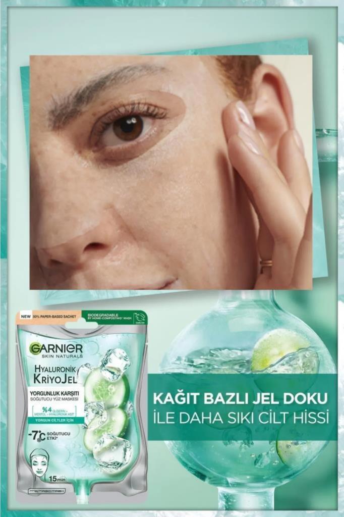 Garnier Hyaluronik Kriyojel Yorgunluk Karşıtı Soğutucu Yüz Maskesi