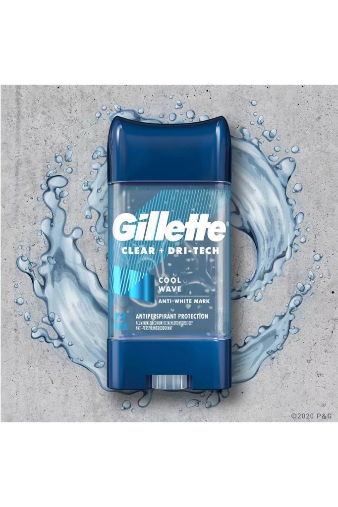 Gillete Clear+Dri-Tech Cool Wave 107 gr Jel Deodorant