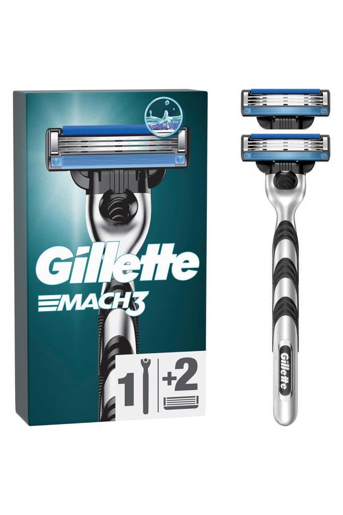 Gillette Mach 3 Tıraş Makinesi + 2 Yedek Tıraş Bıçağı