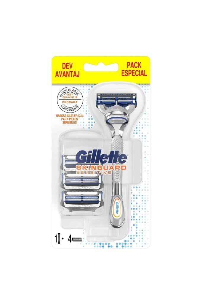 Gillette Skinguard Tıraş Makinesi+4lü Yedek Tıraş Bıçağı