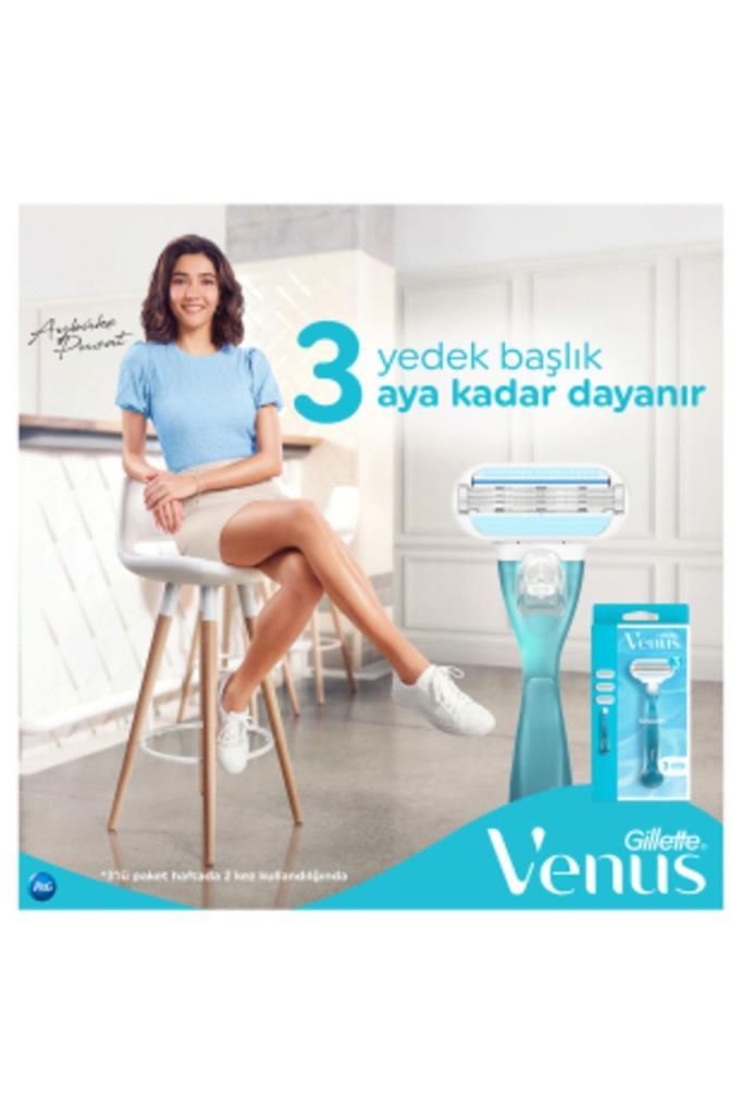 Gillette Venus Smooth Kadın Tıraş Makinesi 3 Yedek Tıraş Bıçağı
