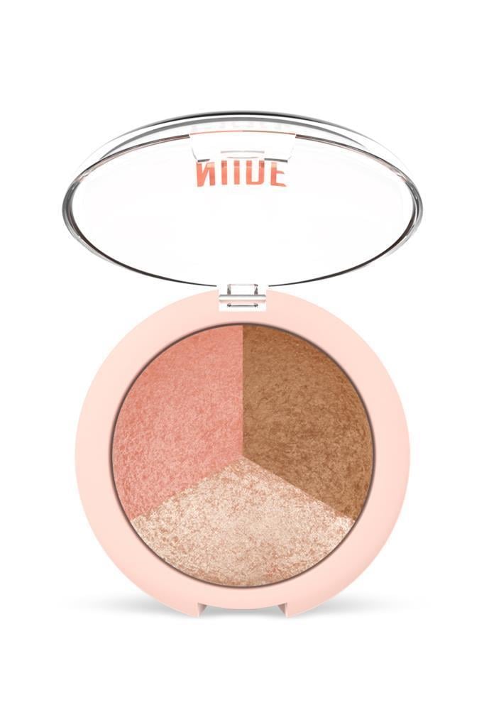 Golden Rose Nude Look Baked Trio Face Powder