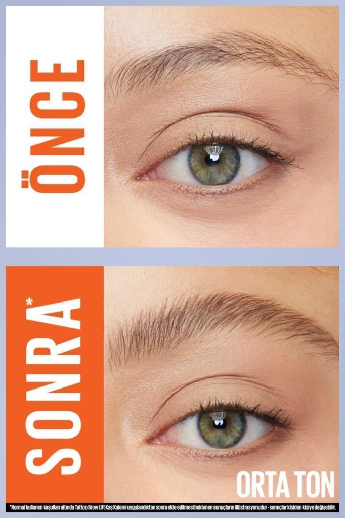 Maybelline New York Kaş Kalemi Tattoo Brow Lift Stick 03 Medium Brown