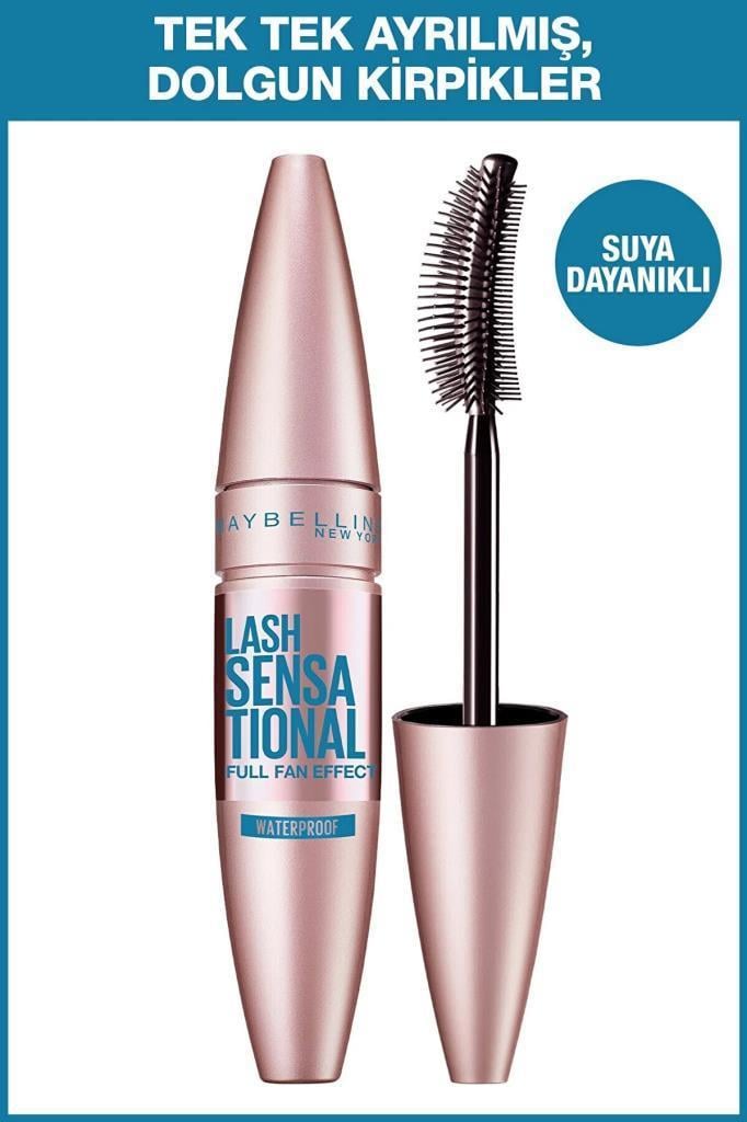 Maybelline New York Lash Sensational Waterproof Siyah Maskara