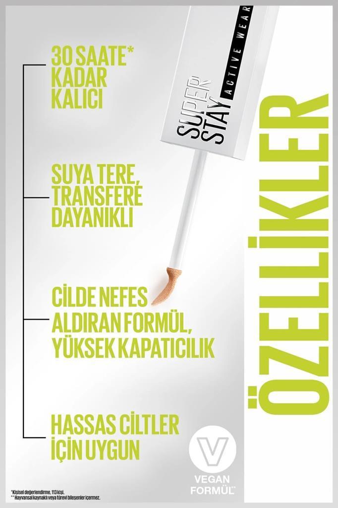 Maybelline New York Super Stay 30H Active Wear 30 Honey Kapatıcı