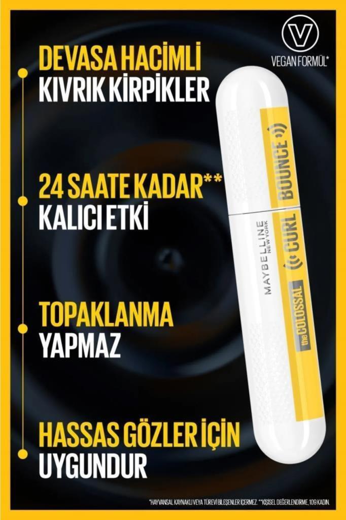 Maybelline New York The Colossal Curl Bounce 01 Very Black Maskara