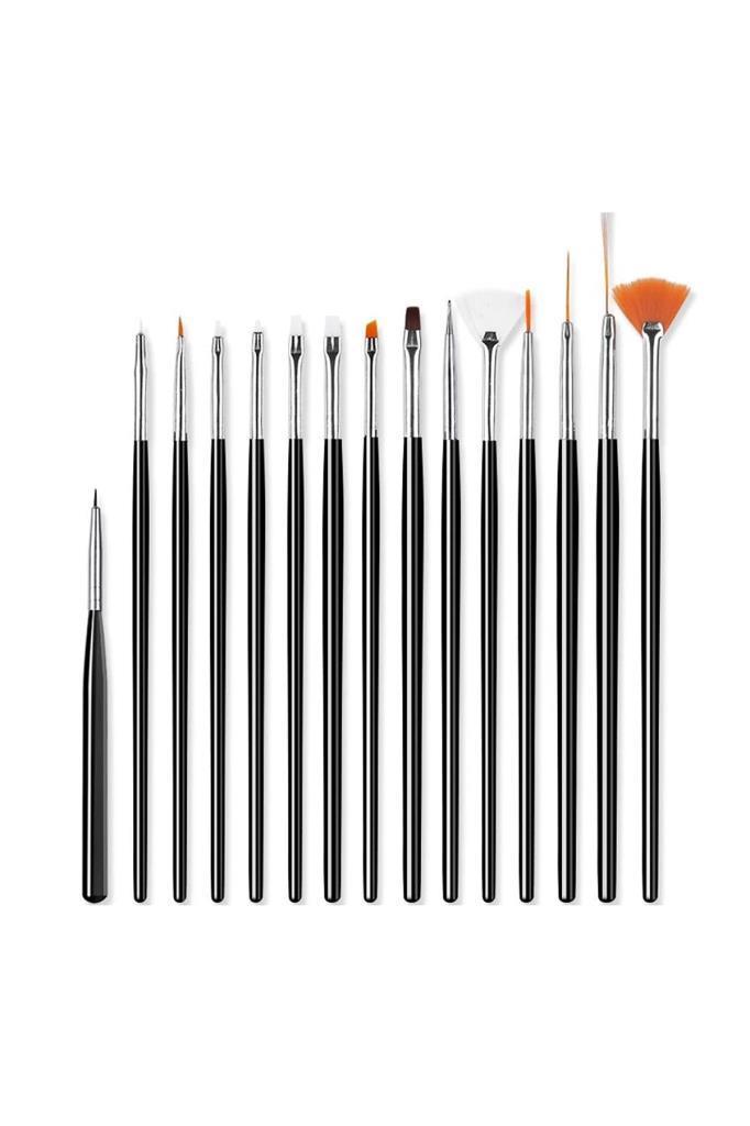 Nascita Professional Tırnak Süsleme Fırça Seti-Siyah