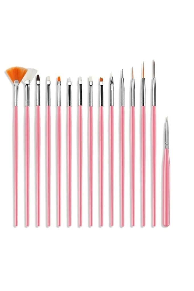Nascita Professional Tırnak Süsleme Fırça Seti-Pembe