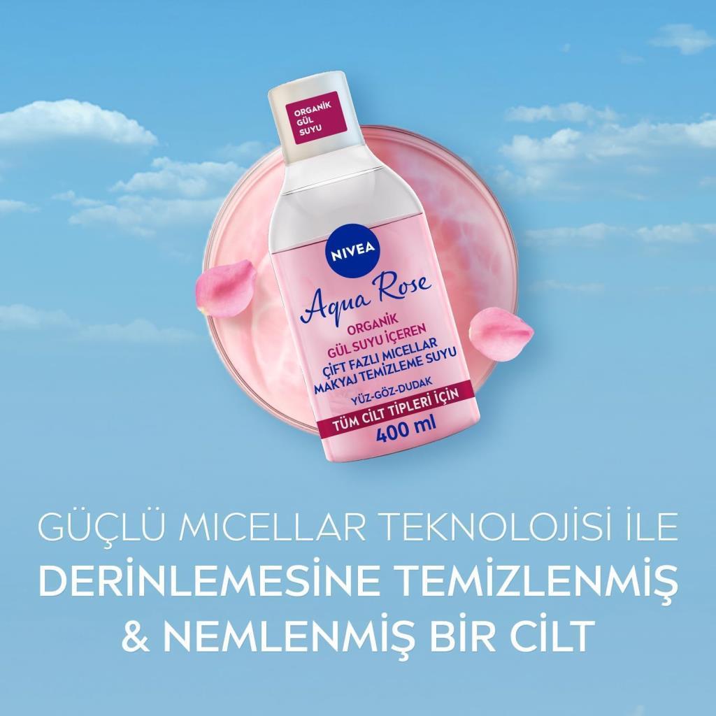 Nivea Aqua Rose Micellar Gül Suyu Makyaj Temizleme Suyu 400 ml