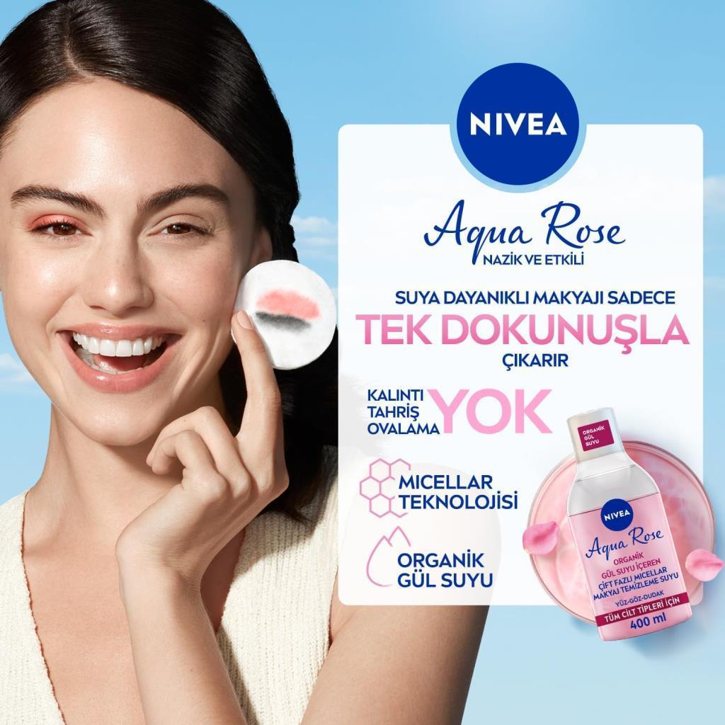 Nivea Aqua Rose Micellar Gül Suyu Makyaj Temizleme Suyu 400 ml