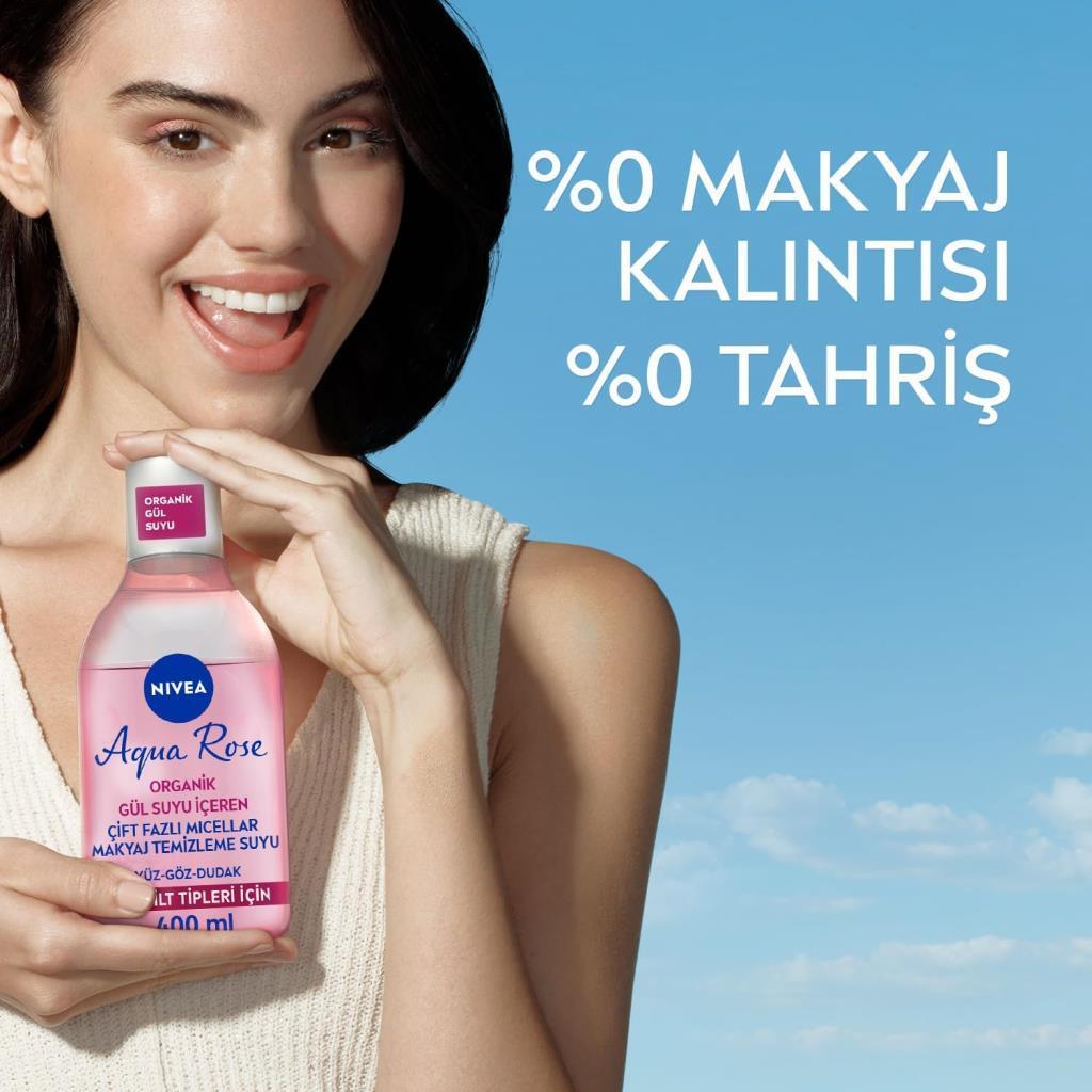 Nivea Aqua Rose Micellar Gül Suyu Makyaj Temizleme Suyu 400 ml