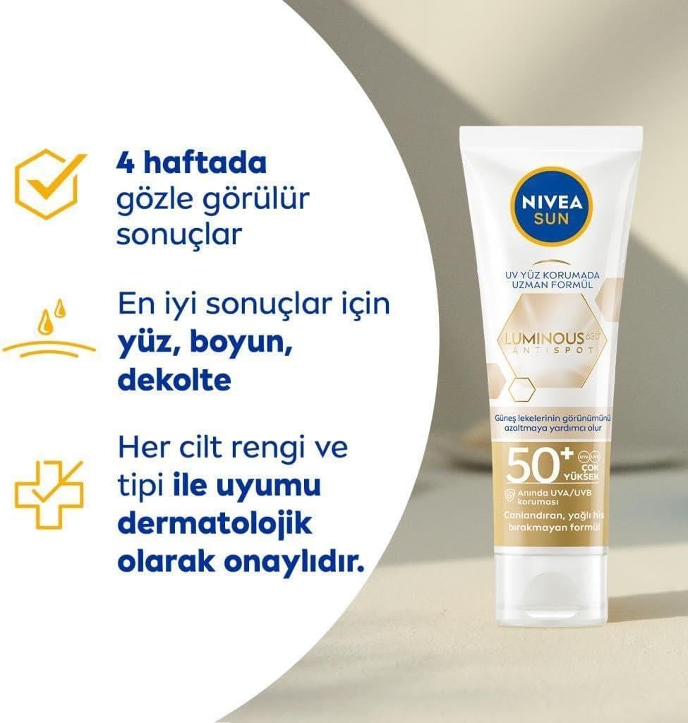 Nivea Luminous630 Leke Karşıtı SPF50 Güneş Koruyucu Yüz Kremi 40 ml