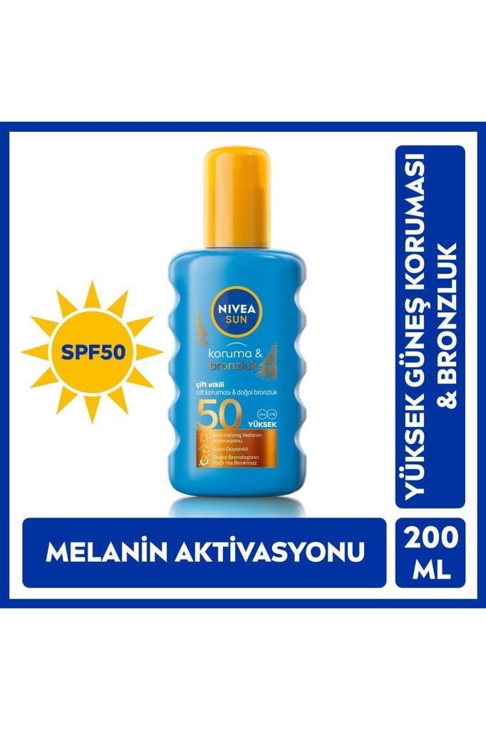 Nivea Sun Koruma&Bronzluk SPF50 Doğal Bronzluk 200 ml Güneş Koruyucu