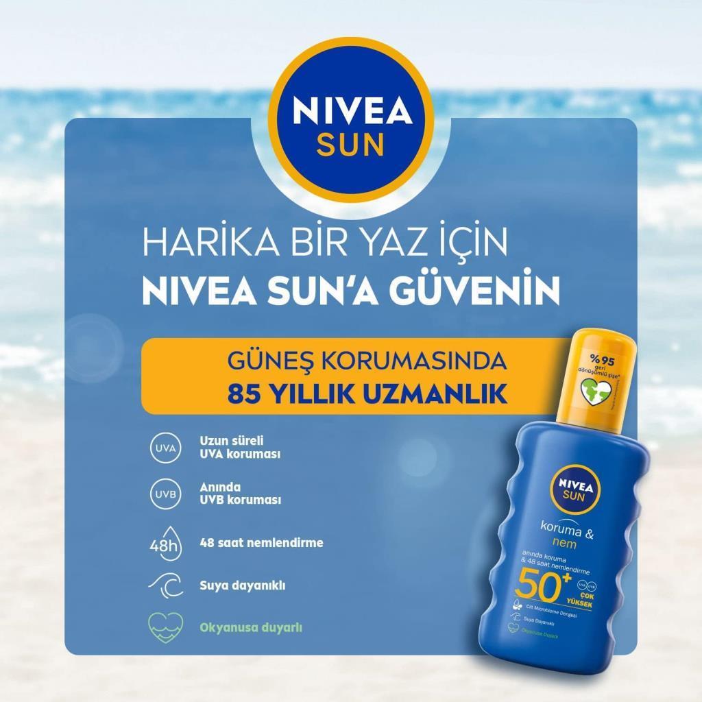 Nivea Sun Koruma&Nem SPF 50+ Nemlendirici Güneş Koruyucu 200 ml