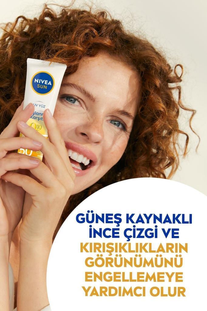 Nivea Sun SPF 50+ Yaşlanma Karşıtı Q10 Yüz Güneş Kremi 50 ml