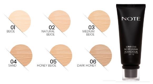 Note Luminous Moisturizing Fondöten 02 Natural Beige